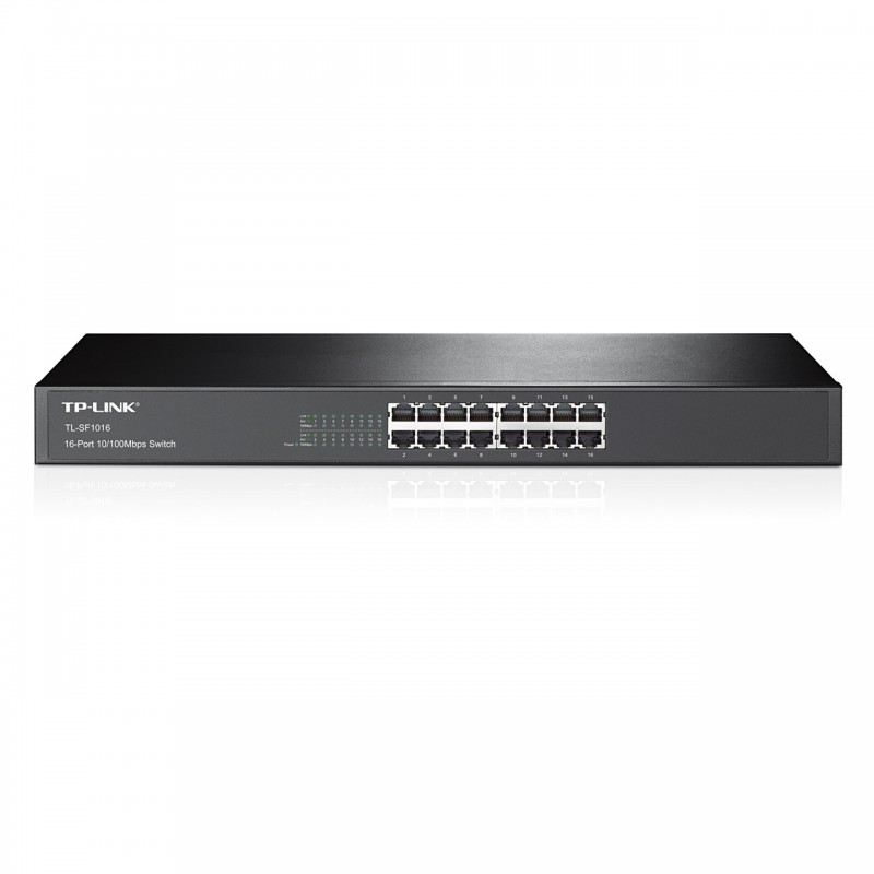 Switch 16 puertos 10/100 Tp-Link TL-SF1016 No Administrable Rack