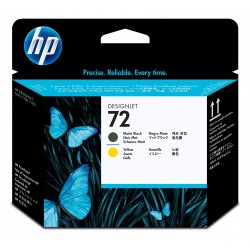 CABEZAL HP MATTE BLACK Y AMARILLO No 72  T1100   T610