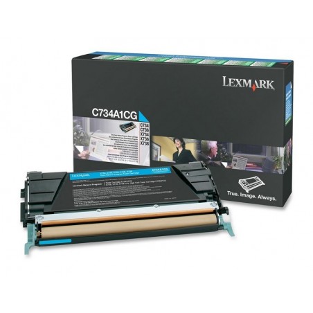 Toner Lexmark C734A1CG Impresoras C734 C736 X734 X736 X738 Cyan 6.000 Paginas