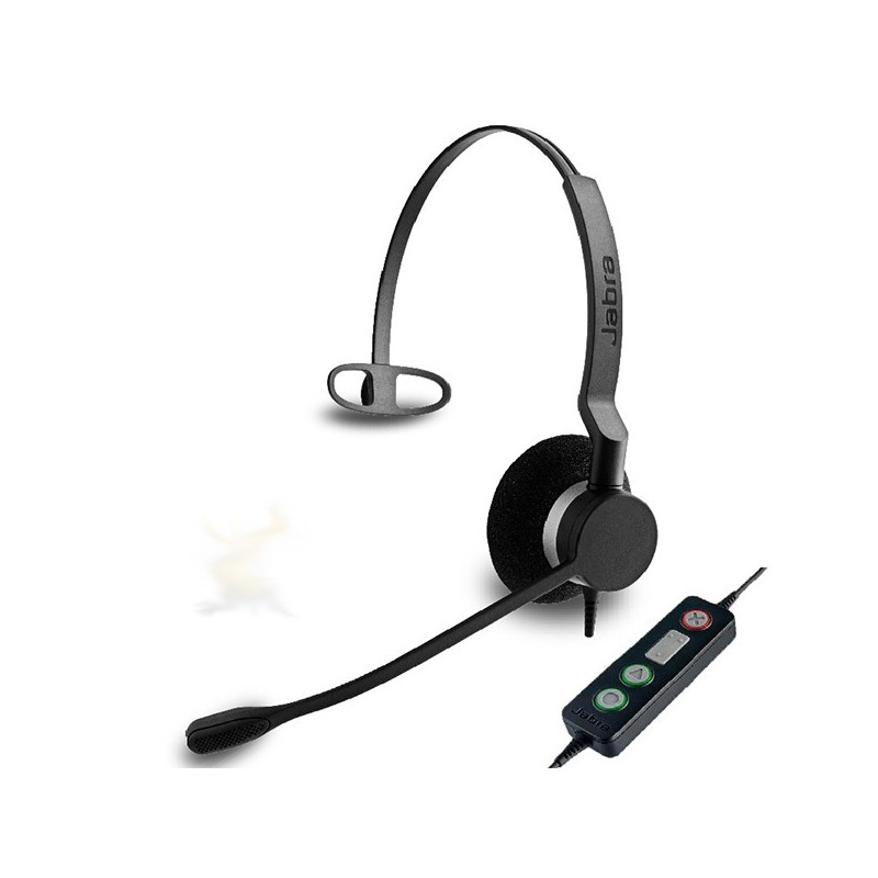 Diadema Jabra Biz 2300 Duo USB Negro Ms Lync Con Microfono