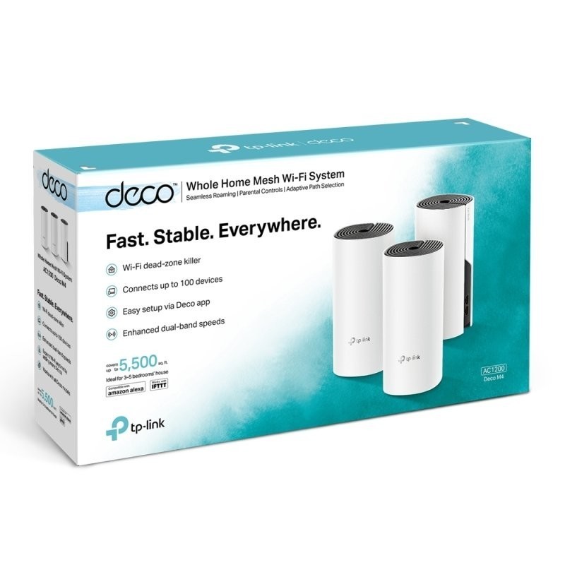 Router Tp-Link Deco M4 Kit x 3 AC1200 WiFi Doble Banda 5Ghz 2.4Ghz