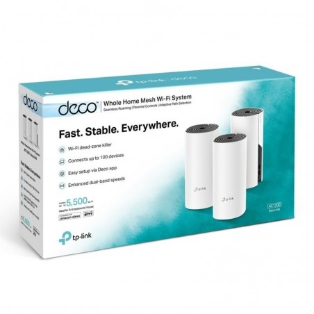 Router Tp-Link Deco M4 Kit x 3 AC1200 WiFi Doble Banda 5Ghz 2.4Ghz