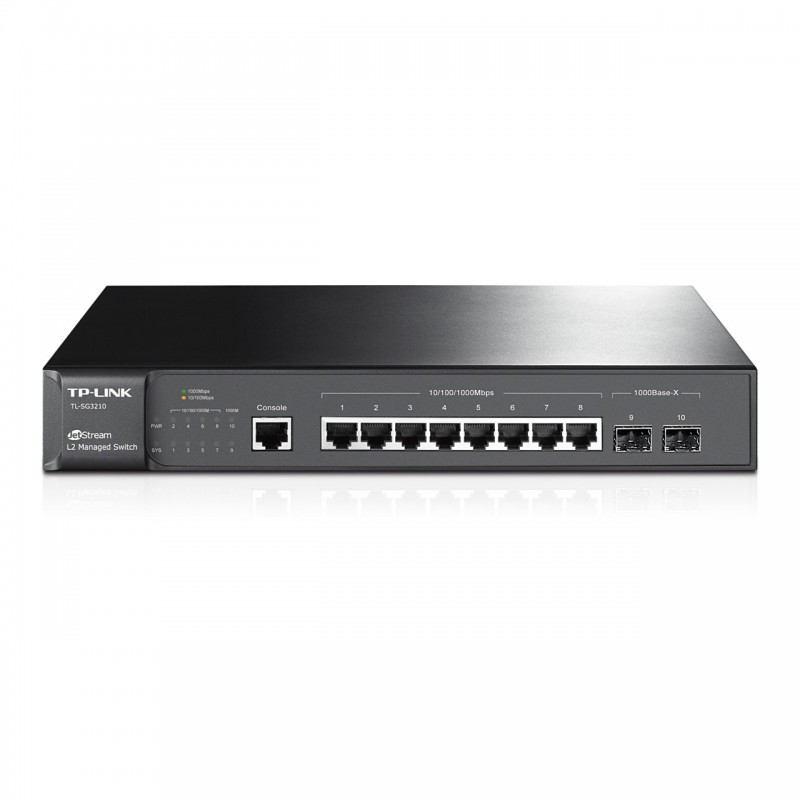 Switch Tp-Link 8 Puertos Gigabit 2SFP TL-SG3210 Administrable L2