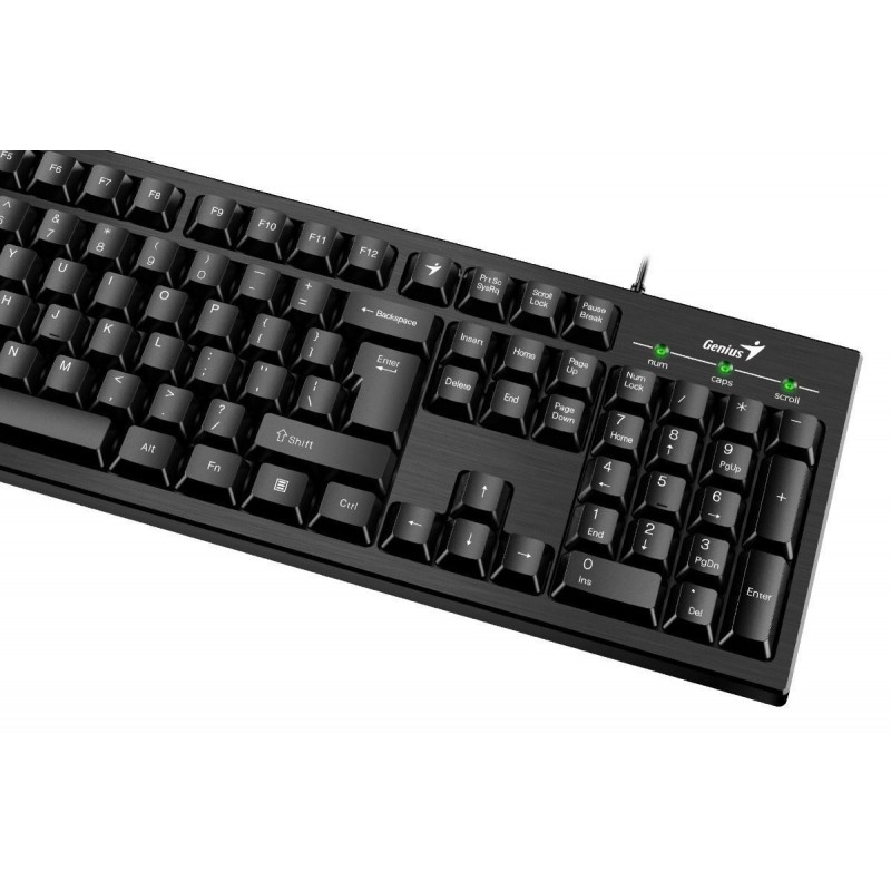 Teclado Genius Smart KB-101 USB Negro Resistente a Salpicaduras