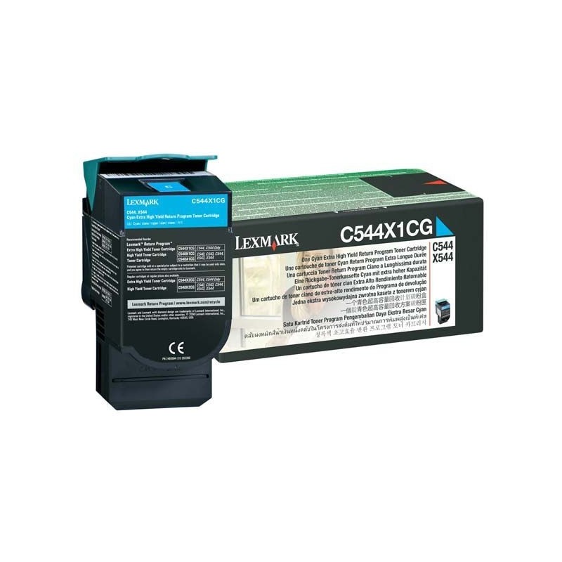 Toner Lexmark C544X1CG Cyan 30.000 paginas para X54x C54x