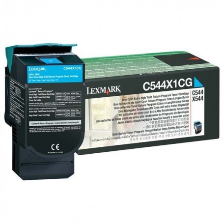 Toner Lexmark C544X1CG Cyan 30.000 paginas para X54x C54x