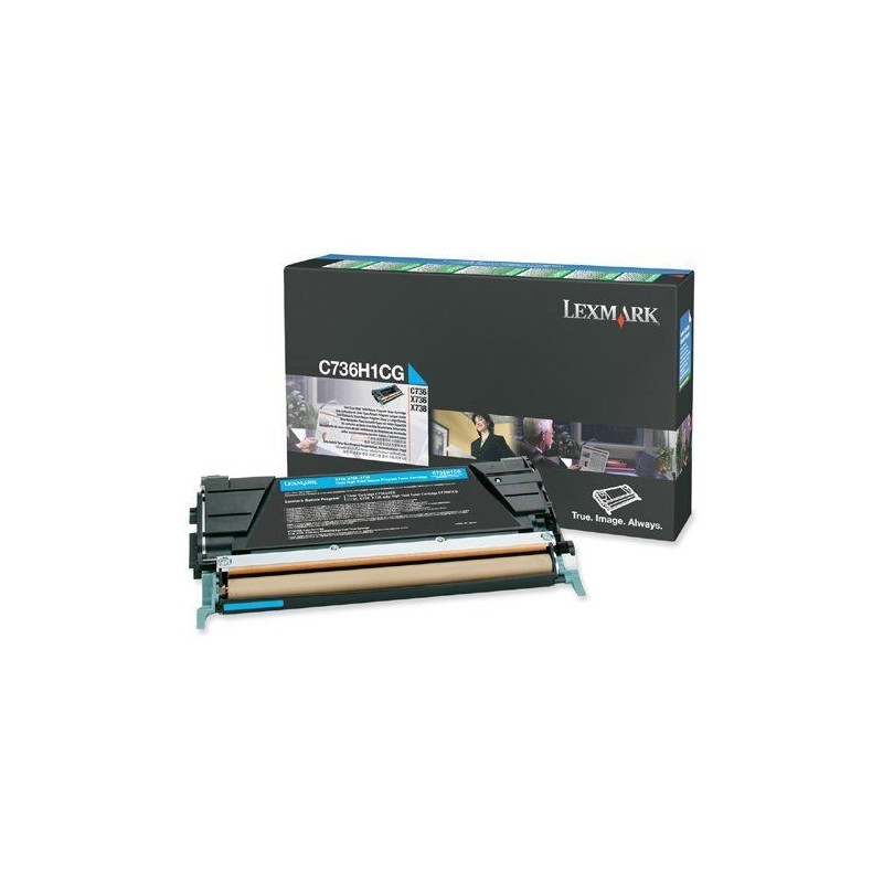 Toner Lexmark C736H1CG C736 X736 X738 Cyan 10.000 Paginas