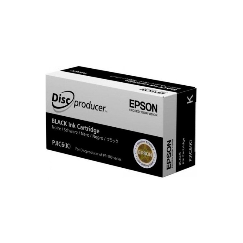 Cartucho De Tinta Epson PJIC6 Negro Discproducer PP-100II PP-100 PP-100AP PP-50