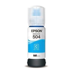 Botella De Tinta Epson 504 Cyan T504220 6.000 Paginas 70ml L4150 L4160 L6171