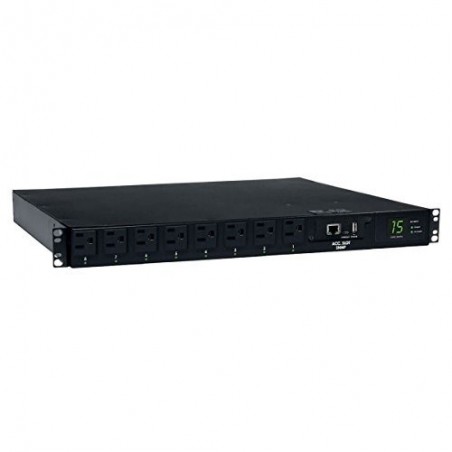PDU Eaton Tripp Lite PDUMH15ATNET 15A 1.4Kw Monofasico Horizontal 8 Tomas Medidor Carga Red ATS