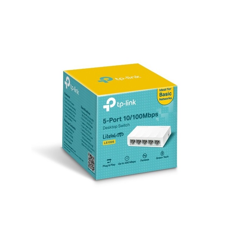 Switch Tp-Link LS1005 5 Puertos 10/100Mbps RJ45 Caja De Plastico