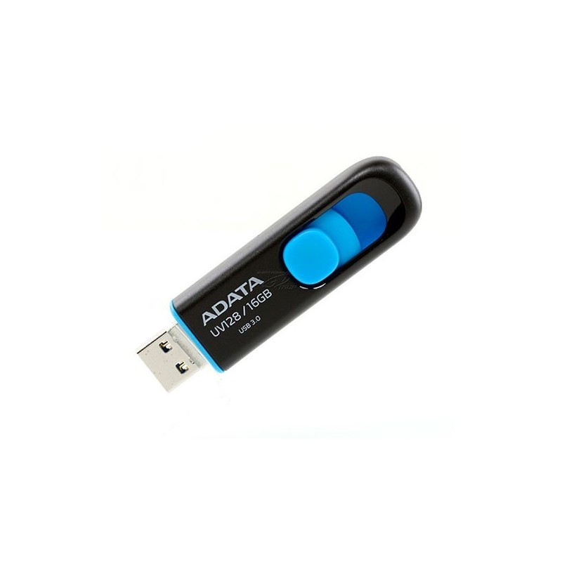 Memoria USB Adata 16GB UV128 Negro y Azul USB 3.0