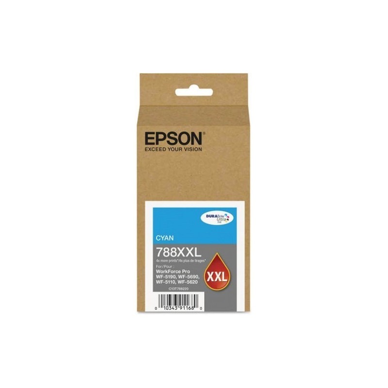 Cartucho De Tinta Epson 788XXL Cyan 4.000 Paginas WF-5690 WF-5190