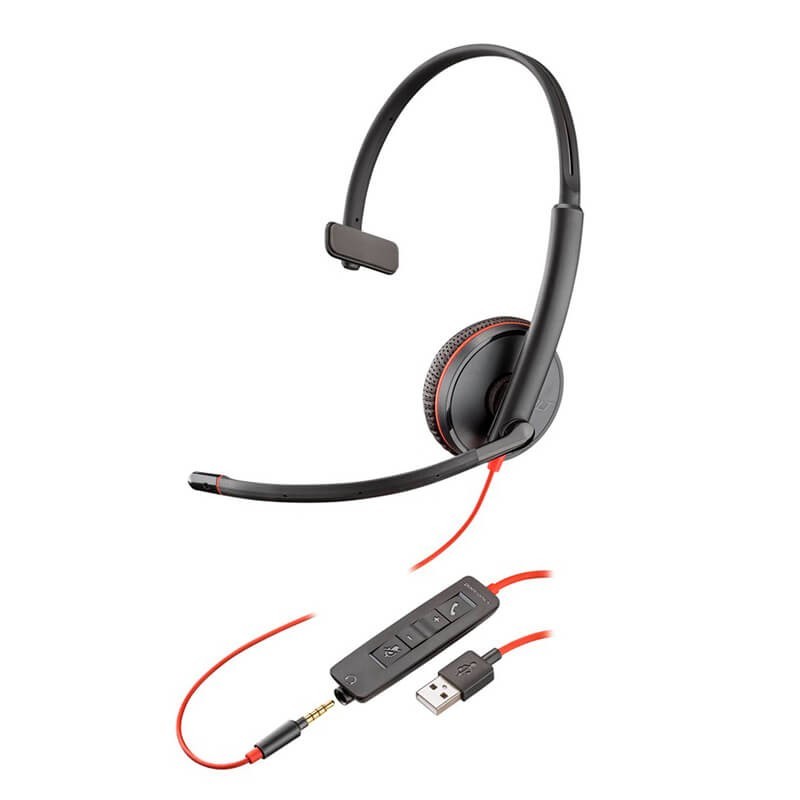 Diadema Poly Blackwire C3215 Monoaural USB-A Estereo