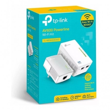 Extensor De Datos Tp-Link TL-WPA4220 WiFi AV600 Por Cableado Electrico