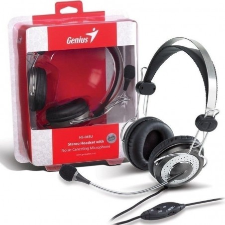 Diadema Audifono Genius Hs-04sU Con Microfono Doble Plug 3.5mm