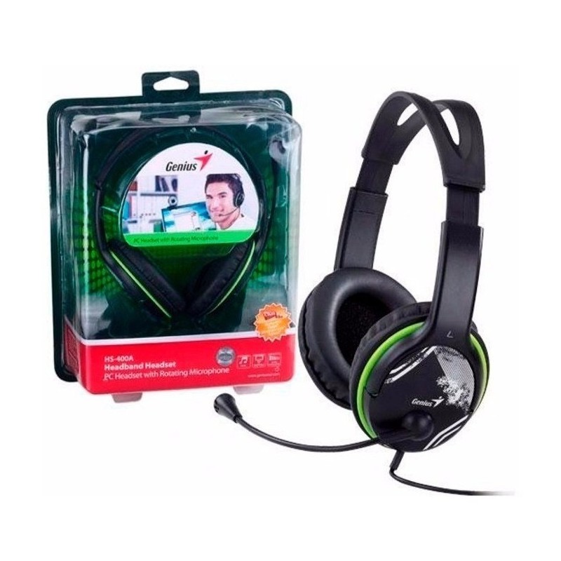 Diadema Audifono Genius HS-400A Doble Plug 3.5mm Microfono