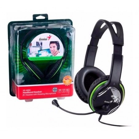 Diadema Audifono Genius HS-400A Doble Plug 3.5mm Microfono