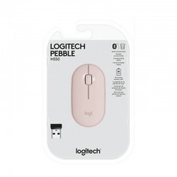 Mouse Logitech M350 Rosado Inalambrico Bluetooth USB
