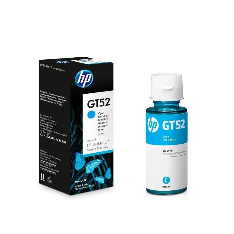 Botella De Tinta HP GT52 Cyan M0H54AL 8.000 Paginas GT 5810