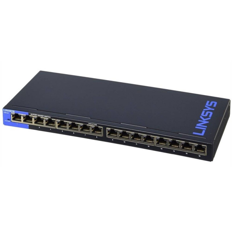 Switch Linksys LGS116 16 Puertos Gigabit Metalico
