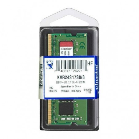 Memoria Para Portatil Kingston 8GB 2400Mhz DDR4 Non-ECC Sodimm 1Rx8