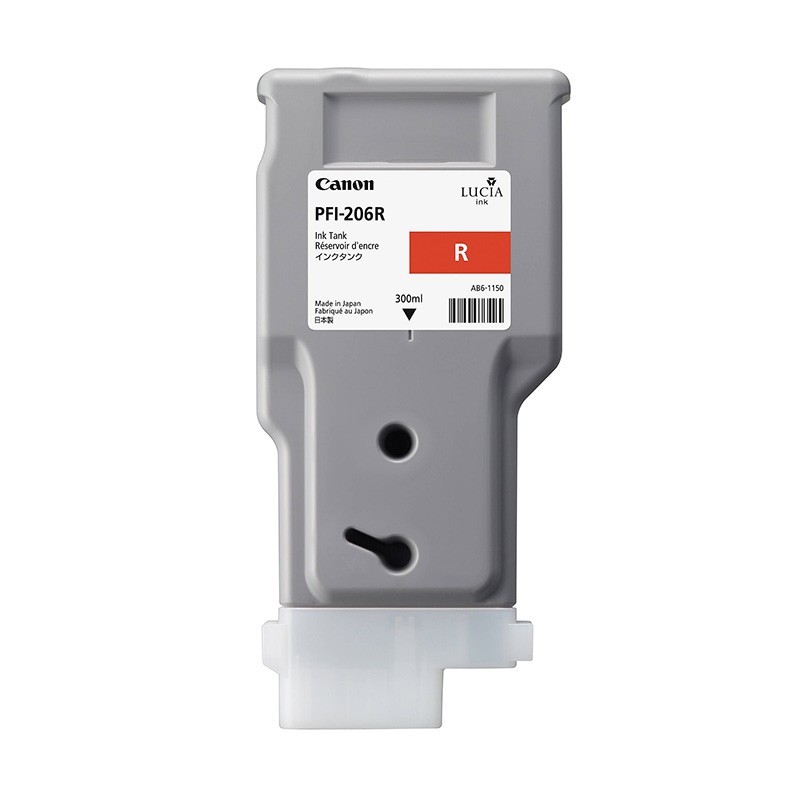 Cartucho De Tinta Canon PFi-206R Rojo 300ml IPF6400 IPF6450