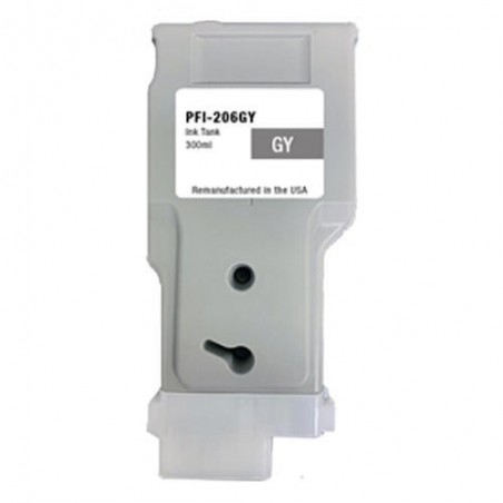 Cartucho De Tinta Canon PFi-206GY Gris 300ml IPF6400 IPF6450
