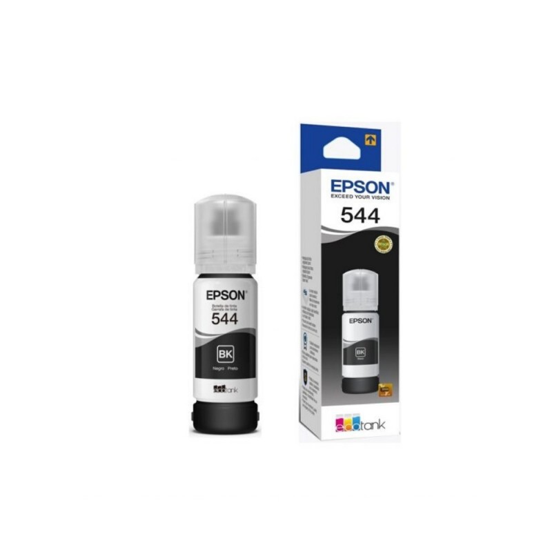 Botella De Tinta Epson 544 BK Negra T544120 65ml L3110 L3150 L1110 L5190