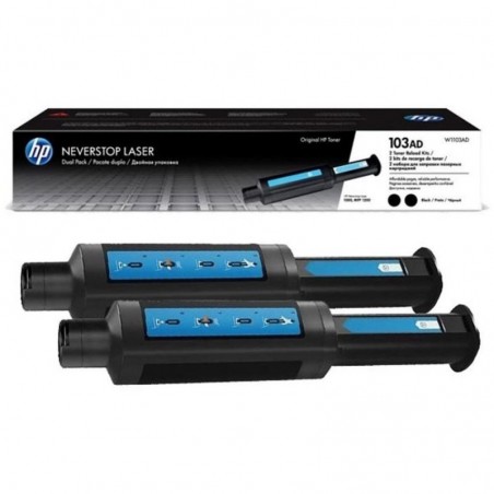 Toner De Recarga HP 103AD Negro Kit x 2 Neverstop 2.500 Paginas