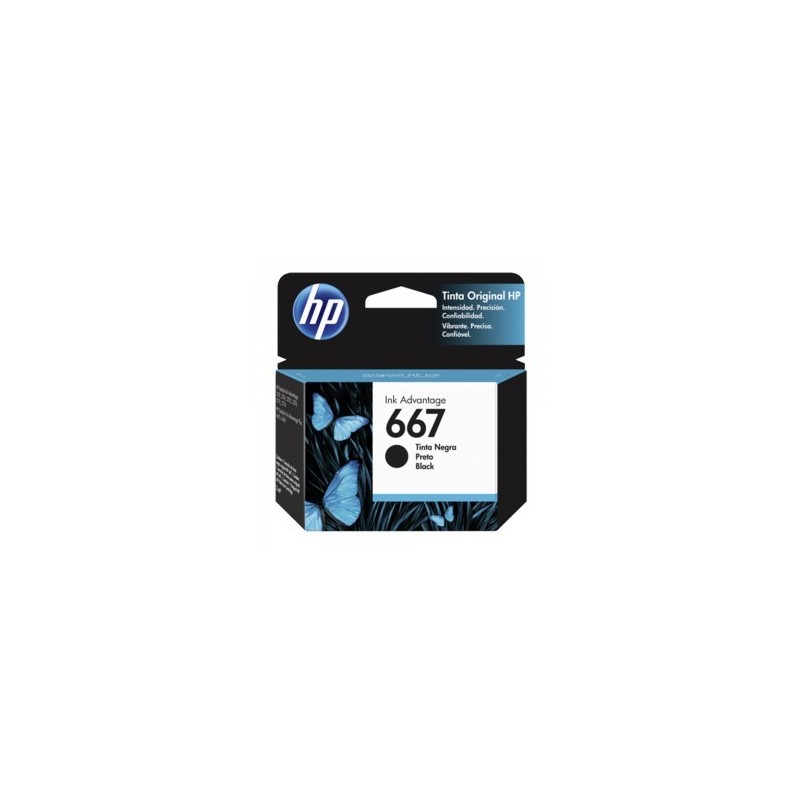 CARTUCHO HP NEGRO 667 HP DESKJET INK ADVANTAGE 1216,1275,2335,2374,4175 120 pag - Imagen 1