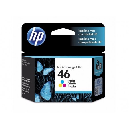 Cartucho De Tinta HP 46 Tricolor CZ638AL 750 Paginas 2529 4729