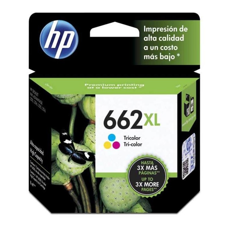 Cartucho De Tinta HP 662XL Tricolor CZ106AL 330 Paginas 2515 3515