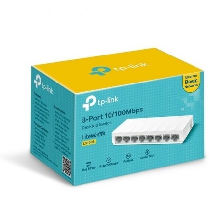 Switch Tp-Link LS1008 8 Puertos 10/100M RJ-45 Caja De Plastico