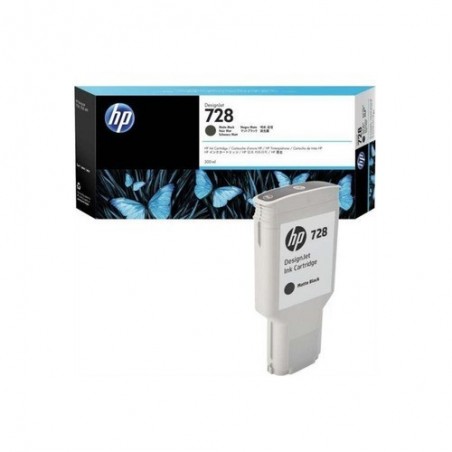 Cartucho De Tinta HP F9J68A Negro Matte 728 300ml Plotter T830 T730