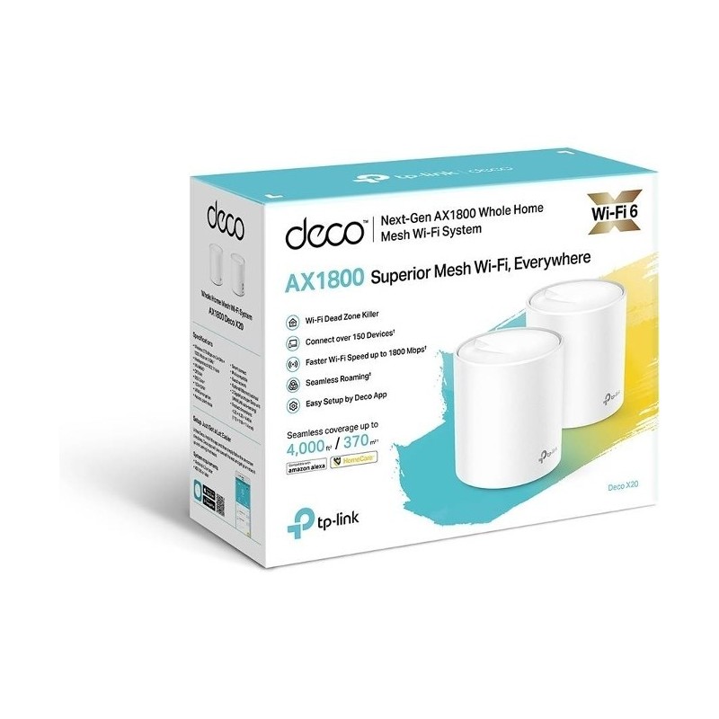 Router Tp-Link Deco X20 Kit x 2 WiFi 6 Malla AX1800 Doble Banda