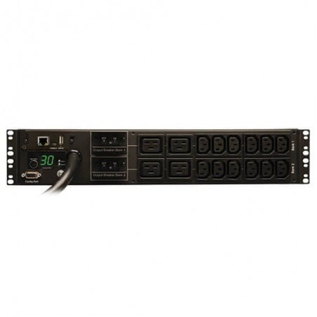 PDU Eaton Tripp Lite PDUMH20AT 20A 1.9Kw Monofasico Medidor Digital 16 Tomas Horizontal Rack 120v