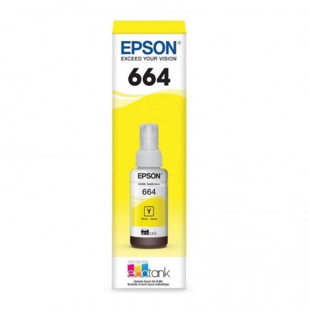 Botella De Tinta Epson 664 Amarilla T664420 7.500 Paginas L200 L210 L350 L355 L555