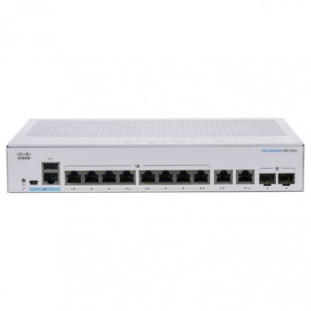 Switch Cisco CBS350 8 Puertos Gigabit 2SFP Administrable