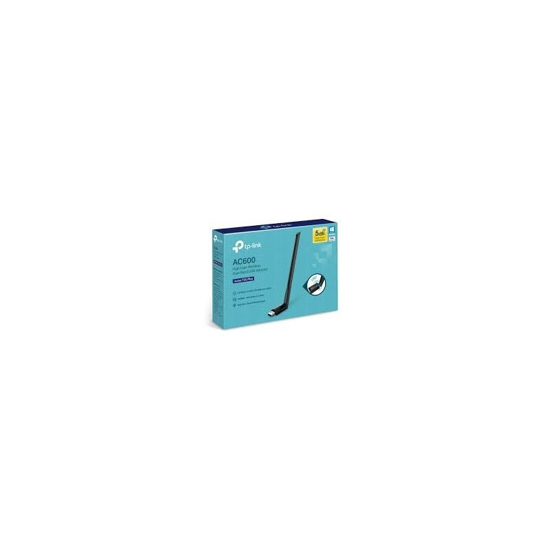 Adaptador USB Tp-Link Archer T2U Plus Inalambrico Doble Banda AC600