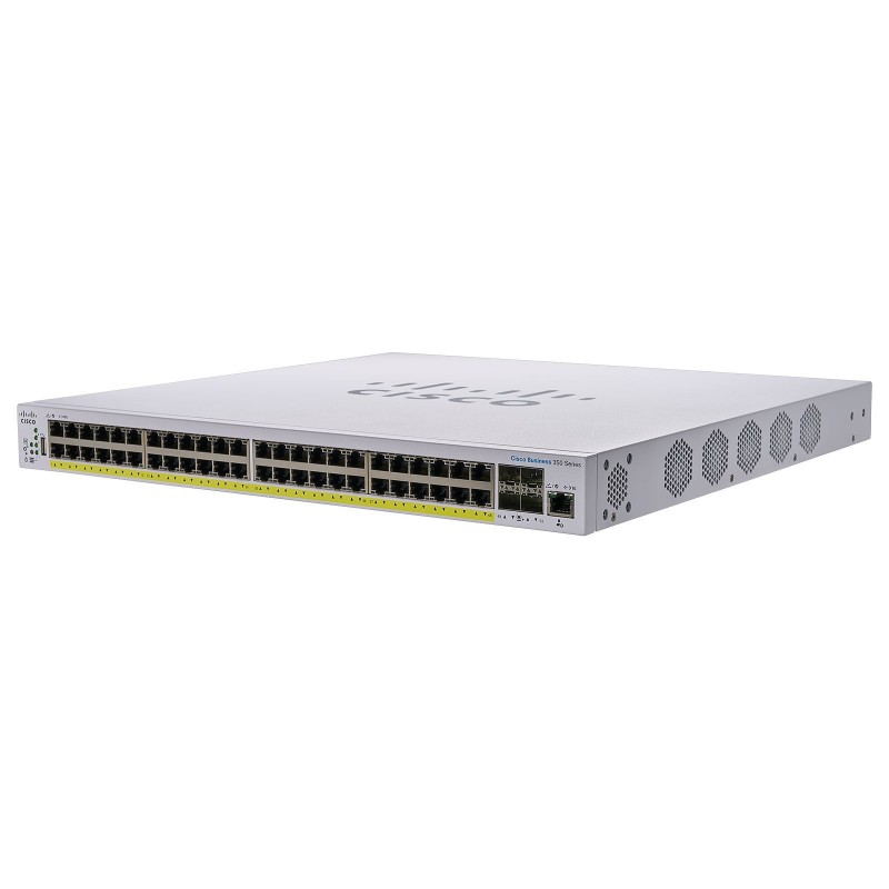Switch Cisco CBS350 48 Puertos Gigabit Ethernet PoE 4SFP Administrable