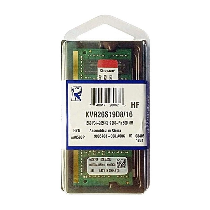 Memoria Para Portatil kingston 16GB DDR4 2666Mhz