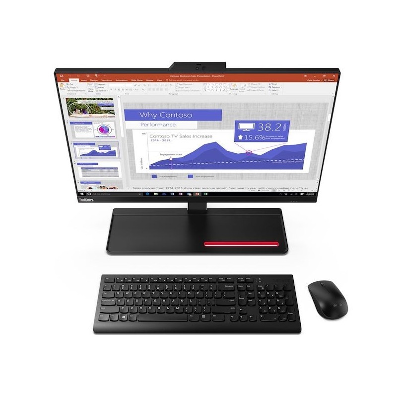 All In One Lenovo M90a Core i7 10700 8GB 1TB Sata 128GB SSD 23.8" W10P