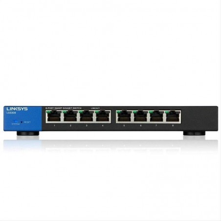 Switch Linksys 8 Puertos Gigabit LGS308 Administrable Smart