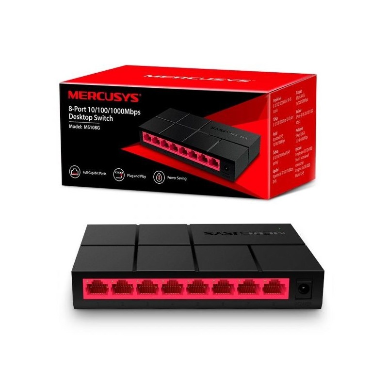 Switch Tp-Link 8 Puertos Gigabit MS108G Caja Plastica