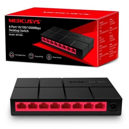 Switch Tp-Link 8 Puertos Gigabit MS108G Caja Plastica