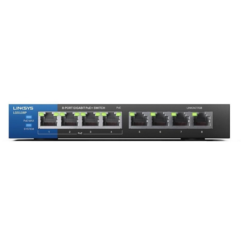 Switch Linksys 8 Puertos Gigabit 4 Puertos PoE LGS108P