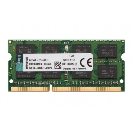 Memoria Para Portatil kingston 8GB DDR3L 1600Mhz