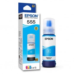 Botella De Tinta Epson 555 Cyan 70ml 6.200 Paginas L8180 T555220-AL