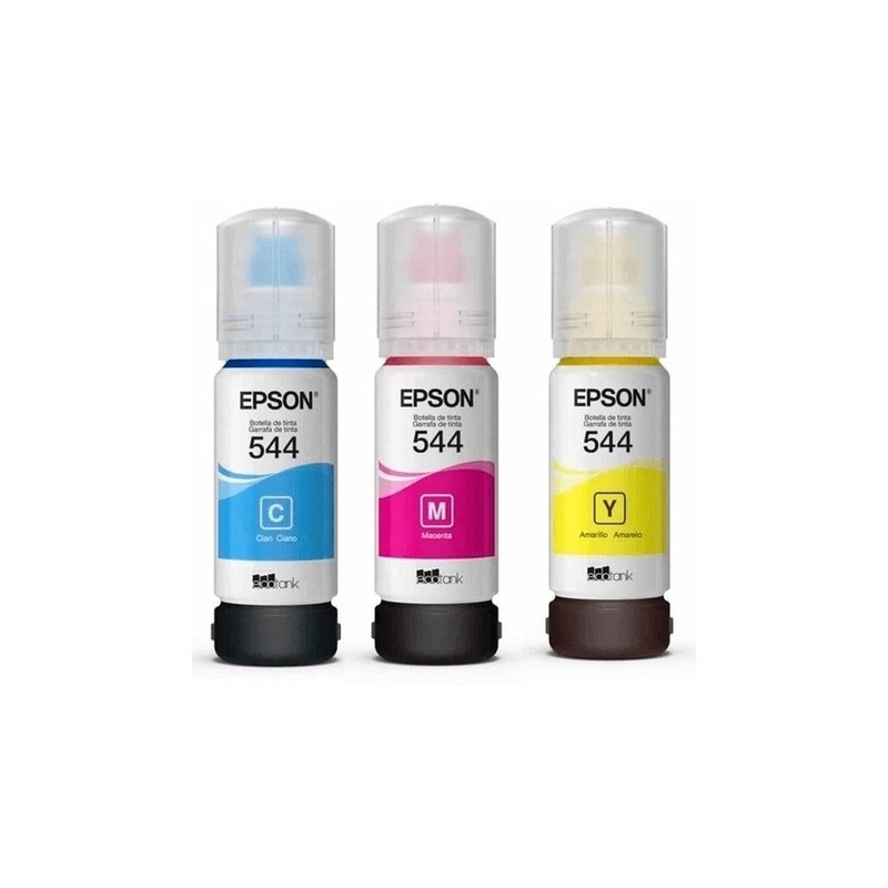 Kit 3 Botellas De Tinta Epson 544 Cyan Magenta Yellow L3110 L3150
